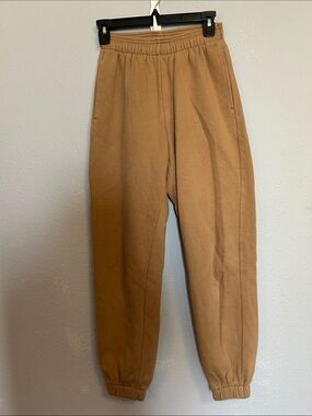DSG Women Brown Casual Elastic-Waist Jogger Pants Size Extra Small